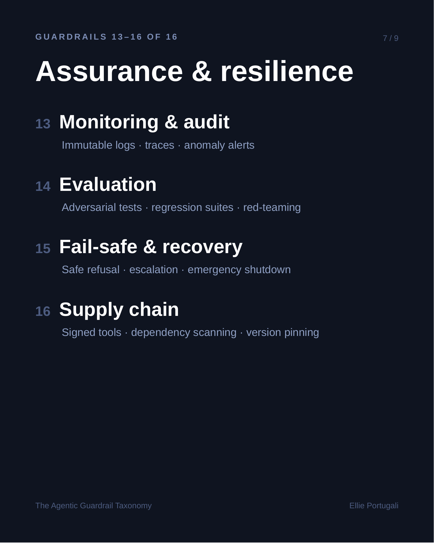 Assurance & resilience